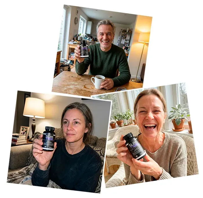 Manufacturer's marketing collage showing people holding the product